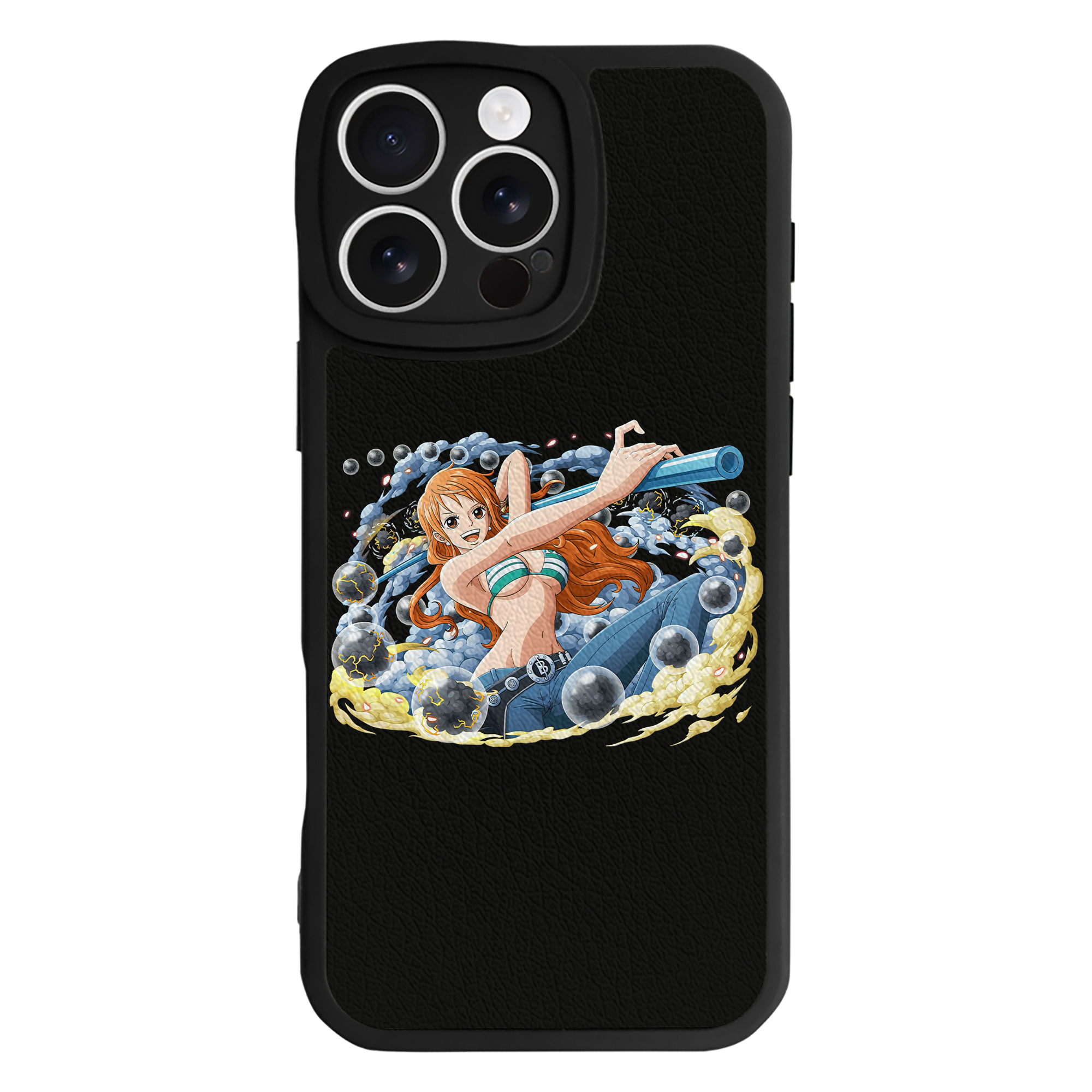 （画像用） ワンピース ナミ ONE PIECE Nami 【iPhone 16シリーズ対応】シリコンスマホケース（レザー調） 材質：シリコン